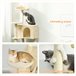 Árbol para Gatos Aglomerado de Madera, Felpa PawHut Árbol para Gatos Aglomerado de Madera, Felpa PawHut Crudo