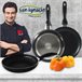 Set Juego de tres sartenes +  Batería de cocina 8 piezas Multicolor