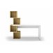 Mesa de escritorio con estanteria lateral BALANCE 4H Blanco