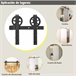 Kit de Accesorios para Puerta Corredera Acero al Carbono HOMCOM 200 Negro