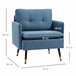 Butaca de Salón Espuma, Acero, Poliéster, Madera Contrachapada Azul