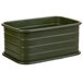 Cesto rectangular de metal impreso Verde