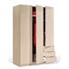 Armario Low Cost 3 puertas 3 cajones 121 Blanco