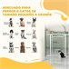 Barrera para Perros Acero, PA PawHut Blanco