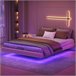 Cama con almacenamiento 200x140 Beige