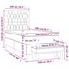 Cama box spring 100x200 Gris Oscuro