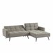 Chaise longue con cama FLO reversible 3 plazas gris Gris
