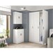 Armario multiusos 1 puerta efecto madera 37 Blanco