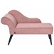 Beliani Chaise longue izquierdo Poliéster BIARRITZ Rosa