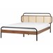 Beliani Cama Madera de caucho BOUSSICOURT 202x210 Beliani Cama Madera de caucho BOUSSICOURT 202x210 Marron