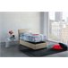 Cama individual en tela Beige