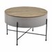 Mesa de centro Tauranga con tablero extraíble aglomerado/metal Gris