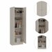 Armario Multifuncional Z, con dos puertas y estantes internos Beige