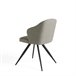 ANGEL CERDA Silla comedor tapizada tela gris Negro