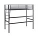 Cama alta de metal "Alora" 97x200 Negro