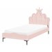 Beliani Cama Terciopelo RUBIAN 103x209 Rosa
