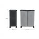 Armario de Resina Exterior Bajo con 1 Balda O91 68 Gris