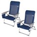 Aktive Pack 2 sillas de playa multiposición Slim Azul