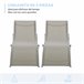 Set de 2 Tumbonas Plegables Aluminio, Texteline Outsunny Gris Claro