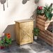 Armario de Jardín Madera de Abeto, Acero Galvanizado Outsunny Marron