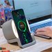Altavoz Cargador Inalámbrico con LED Gris