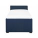 Beliani Cama con somier Poliéster MARMANDE 86x214 Azul Marino