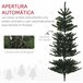 Árbol de Navidad Plástico, Acero HOMCOM, hogar - decoración Verde