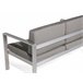 Beliani Banco Aluminio SALERNO 142x70 Gris