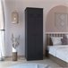 Armario falkland en melamina con 2 puertas, estantes y barra Negro