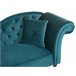 Beliani Chaise longue derecho Terciopelo LATTES Azul/ Verde