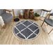 Alfombra BERBER Cuadriculado B5950 Franjas Bereber Marroquí 120x120 Gris
