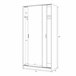 Armario 2 puertas efecto madera 100 Blanco