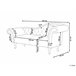 Beliani Chaise longue derecho Terciopelo LATTES Beige