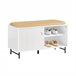 Banco Zapatero con Puertas Correderas FSR116-W SoBuy Blanco
