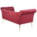 Beliani Chaise longue Terciopelo NANTILLY Rojo