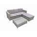 Set chasie longue LANZAROTE III com puff y mesa gris Gris