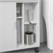 Armario Auxiliar Baño con 2 Puertas y 1 cajón BZR31-W SoBuy Blanco