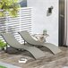 Set de 2 Tumbonas Plegables Aluminio, Texteline Outsunny Gris Claro