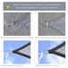 Toldo de Vela HDPE Outsunny, terraza y jardín - carpas y toldos Gris