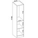 Armario multiusos 1 puerta efecto madera 41 Blanco