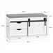 Banco Zapatero con Puerta Corrediza de Granero FSR153-W SoBuy Blanco