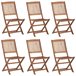 6 Sillas de jardin plegables de madera con cojines Antracita