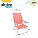 Silla baja reclinable aluminio coral Aktive Naranja