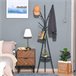 Perchero de Pie Metálico Metal, MDF HOMCOM Negro