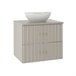 Conjunto de muebles con lavabo individual y columna Izae 60 Beige