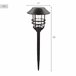 Aktive Set de 4 balizas LED solares luz cálida 6 lúmenes IP44 Negro