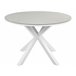 Beliani Conjunto de comedor MALETTO/GROSSETO Blanco/ Gris