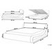 Beliani Cama con somier Piel sintética AVIGNON 205x221 Gris