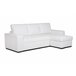 Chaise longue piel sintética con cama HARRY Blanco