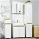 Armario de Baño Melamina de Madera, ABS kleankin, hogar - baño 30 Blanco